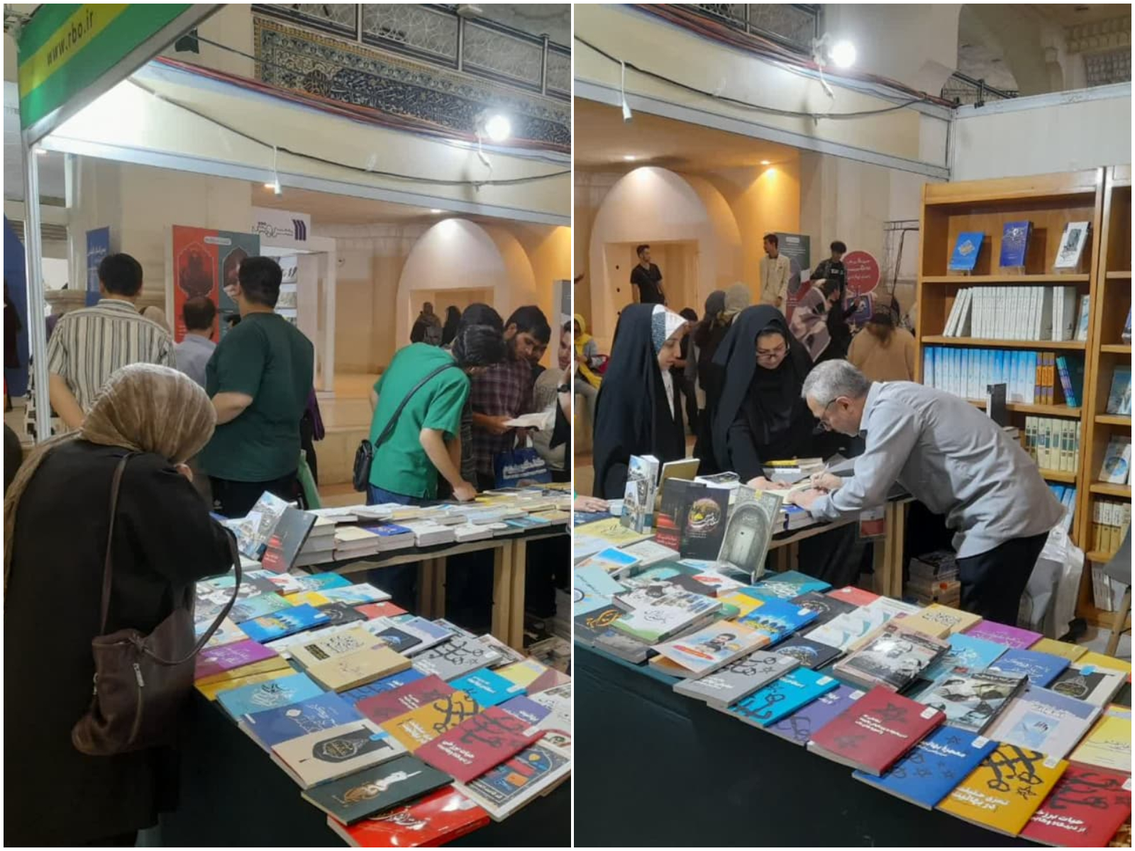 استقبال بازدیدکنندگان نمایشگاه کتاب تهران از غرفه پژوهشکده باقرالعلوم علیه‌السلام